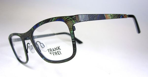 FRANK+FREI Brillenfassung mit Pfauenfeder-Motiv